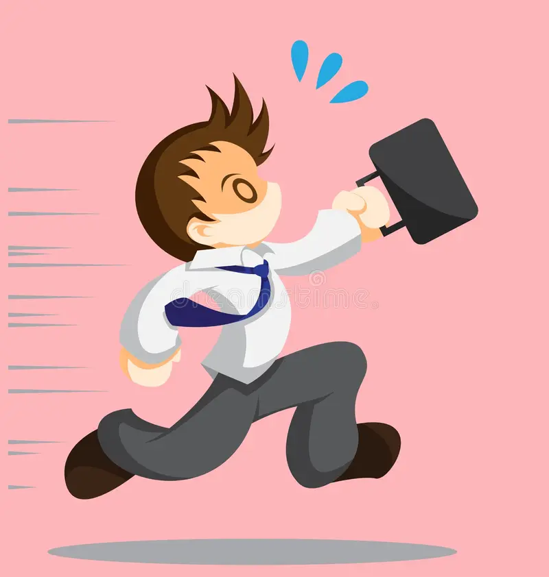 hurry up cartoon vector running office worker 51405457